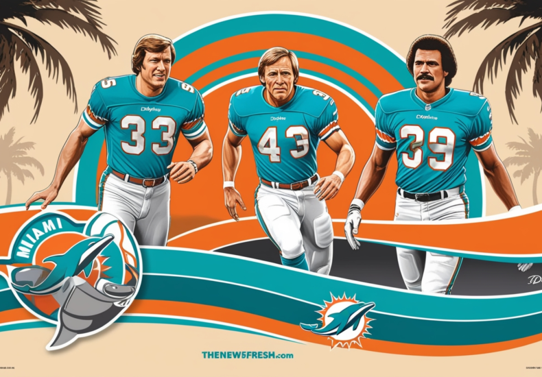 poster miami dolphins art csonka kiick morris painting